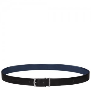 Black/Navy Longchamp Delta Box Men's Belt | SN-LCMP49439