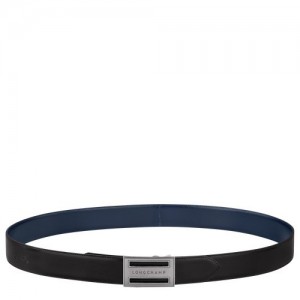 Black/Navy Longchamp Delta Box Men's Belt | SN-LCMP49448