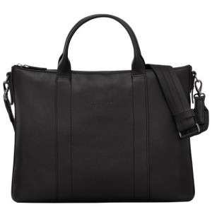 Black Longchamp 3d Briefcase | SN-LCMP48189