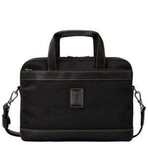 Black Longchamp Boxford S Briefcase | SN-LCMP49033