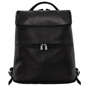 Black Longchamp Le Foulonné Backpack | SN-LCMP49124