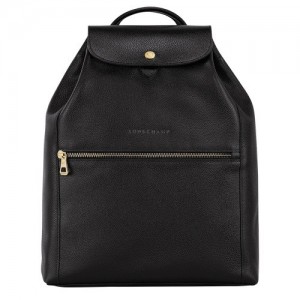 Black Longchamp Le Foulonné Backpack | SN-LCMP48124