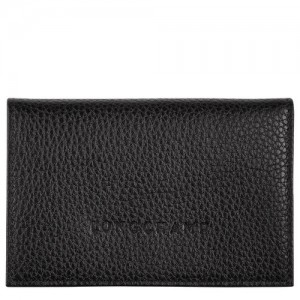 Black Longchamp Le Foulonné Card Holder | SN-LCMP49247