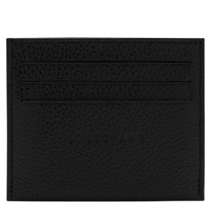 Black Longchamp Le Foulonné Card Holder | SN-LCMP48322