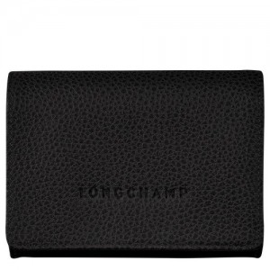 Black Longchamp Le Foulonné Coin Purse | SN-LCMP49276