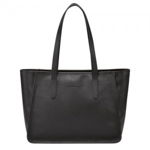 Black Longchamp Le Foulonné L Tote Bag | SN-LCMP47990