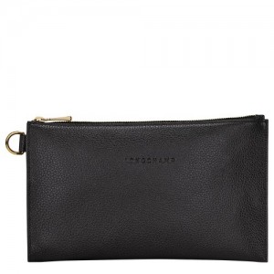 Black Longchamp Le Foulonné Pouch | SN-LCMP48408