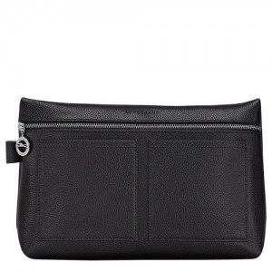 Black Longchamp Le Foulonné Toiletry Case | SN-LCMP48603