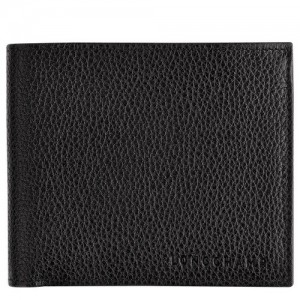 Black Longchamp Le Foulonné Wallet | SN-LCMP48253