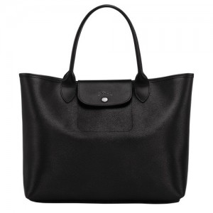 Black Longchamp Le Pliage City L Tote Bag | SN-LCMP47689