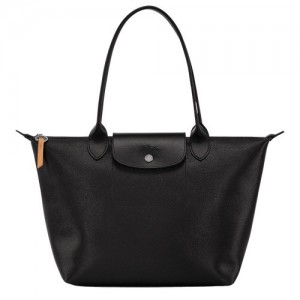 Black Longchamp Le Pliage City M Tote Bag | SN-LCMP47952