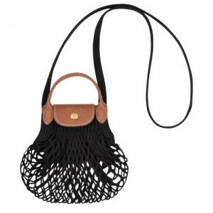 Black Longchamp Le Pliage Filet Xs Mesh Bag | SN-LCMP47883