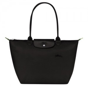 Black Longchamp Le Pliage Green L Tote Bag | SN-LCMP47977