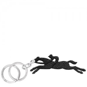 Black Longchamp Le Pliage Key Rings | SN-LCMP49285