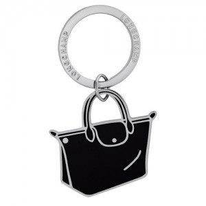 Black Longchamp Le Pliage Key Rings | SN-LCMP48472