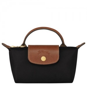 Black Longchamp Le Pliage Original Pouch With Handle | SN-LCMP48404