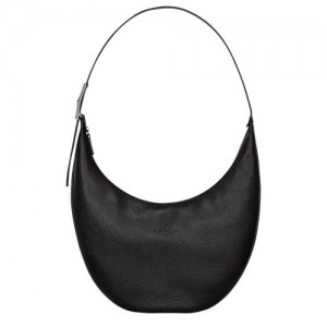 Black Longchamp Roseau Essential L Crossbody Bag | SN-LCMP48069