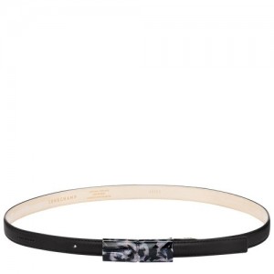 Black Longchamp Roseau Ladie's Belt | SN-LCMP48954