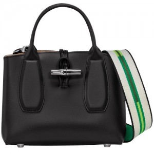 Black Longchamp Roseau S Handbag | SN-LCMP47774