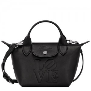 Black Longchamp X Robert Indiana Xs Handbag | SN-LCMP49200