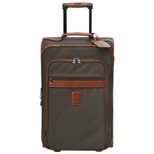 Brown Longchamp Boxford M Suitcase | SN-LCMP48564