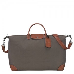 Brown Longchamp Boxford M Travel Bag | SN-LCMP49323