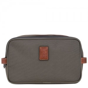 Brown Longchamp Boxford Toiletry Case | SN-LCMP49400