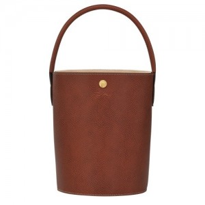 Brown Longchamp éPure S Bucket Bag | SN-LCMP47746