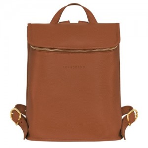 Caramel Longchamp Le Foulonné Backpack | SN-LCMP48126