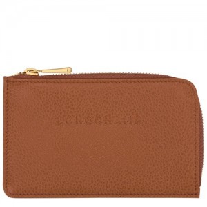 Caramel Longchamp Le Foulonné Card Holder | SN-LCMP48345