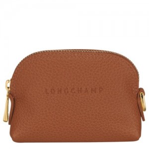 Caramel Longchamp Le Foulonné Coin Purse | SN-LCMP48365