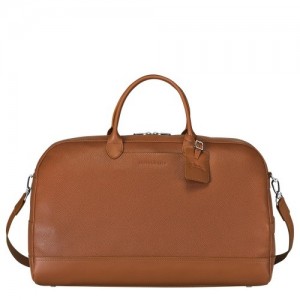 Caramel Longchamp Le Foulonné M Travel Bag | SN-LCMP49320