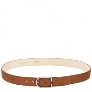 Caramel Longchamp Le Foulonné Men's Belt | SN-LCMP49444