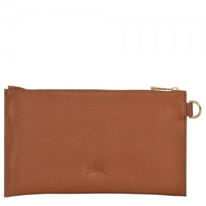 Caramel Longchamp Le Foulonné Pouch | SN-LCMP48407