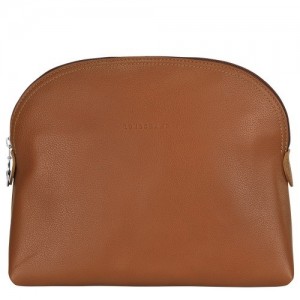 Caramel Longchamp Le Foulonné Toiletry Case | SN-LCMP48595