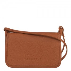 Caramel Longchamp Le Foulonné Wallet On Chain | SN-LCMP47845