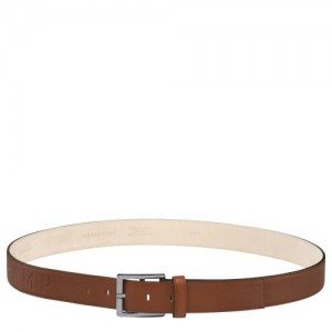 Cognac Longchamp 3d Men's Belt | SN-LCMP49465