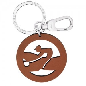 Cognac Longchamp Box-trot Key Rings | SN-LCMP48477