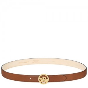 Cognac Longchamp Box-trot Ladies' Belt | SN-LCMP48963