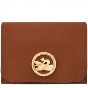 Cognac Longchamp Box-trot Wallet | SN-LCMP48256