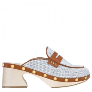 Cognac Longchamp La Cigale Clogs | SN-LCMP48816