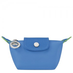 Cornflower Longchamp Le Pliage Green Coin Purse | SN-LCMP49266