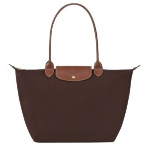 Ebony Longchamp Le Pliage Original L Tote Bag | SN-LCMP48047