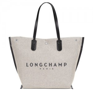 Ecru Longchamp Roseau L Tote Bag | SN-LCMP47962