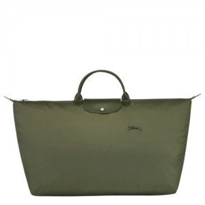 Forest Longchamp Le Pliage Green M Travel Bag | SN-LCMP48506