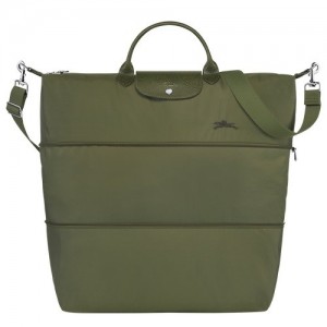 Forest Longchamp Le Pliage Green Travel Bag Expandable | SN-LCMP49330