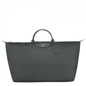 Graphite Longchamp Le Pliage Green M Travel Bag | SN-LCMP48527