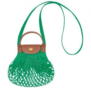 Green Longchamp Le Pliage Filet Xs Mesh Bag | SN-LCMP48418