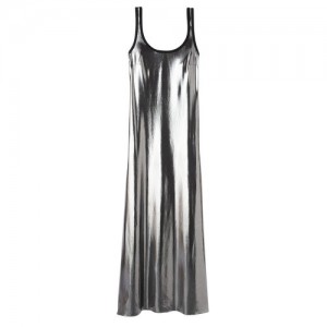 Gun Metal Longchamp Long Dress | SN-LCMP48664