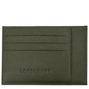 Khaki Longchamp Le Foulonné Card Holder | SN-LCMP49250